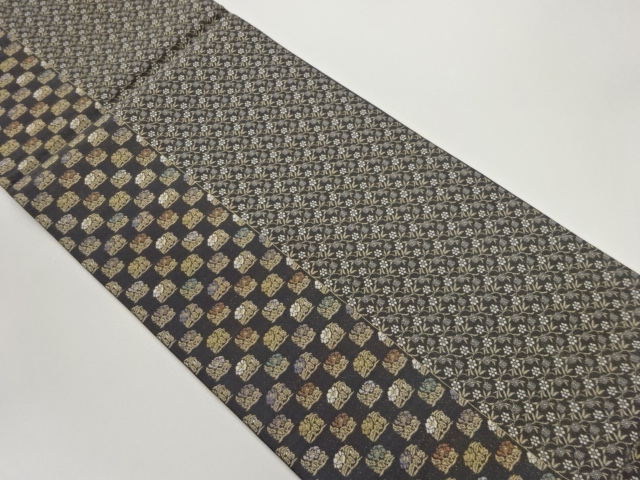 JAPANESE FUKURO OBI / WOVEN FLORAL PLANTS